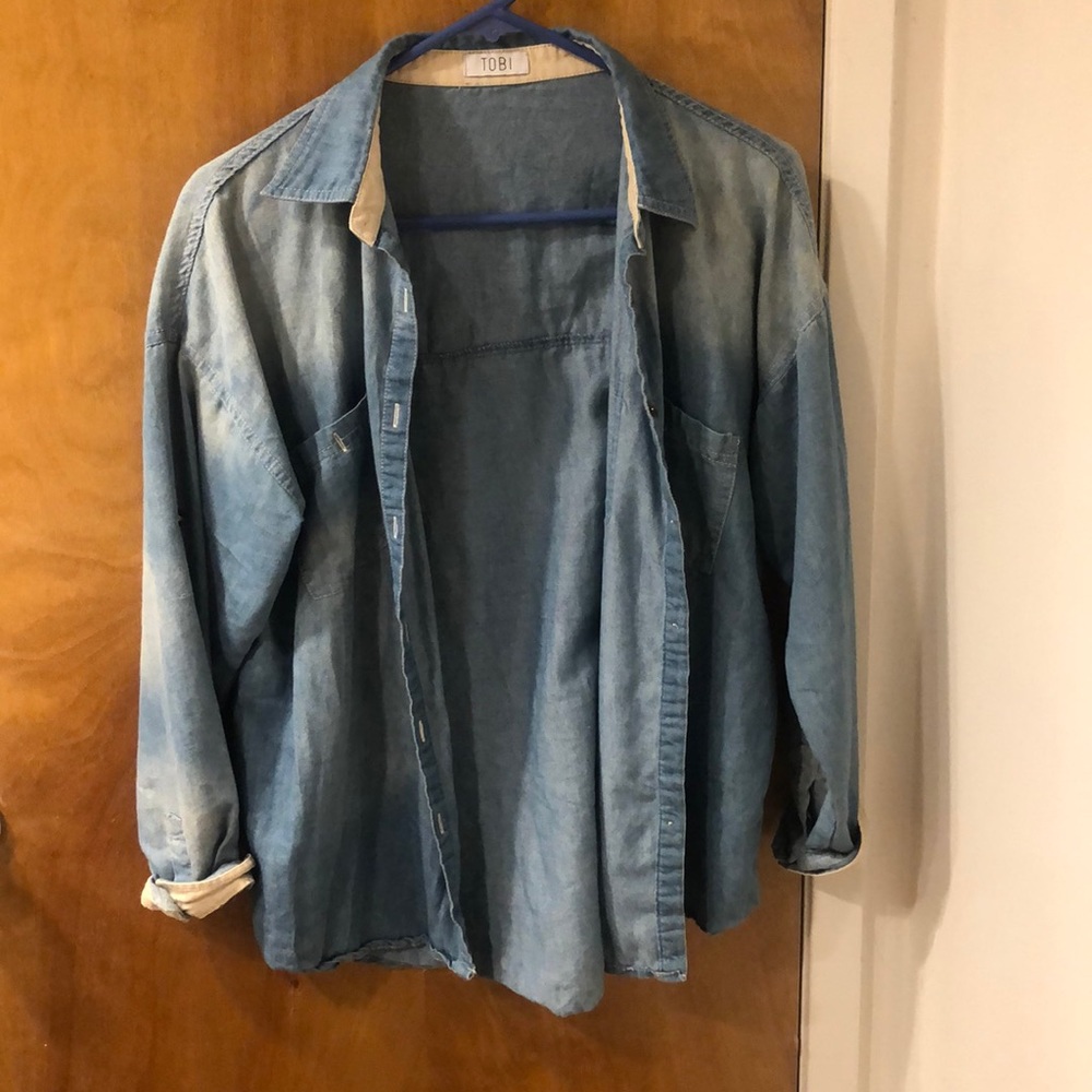 Jean button down shirt